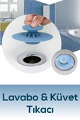 Pratik Süzgeçli Silikon Lavabo Ve Küvet Yuvarlak Lavabo Tıkacı Gider Tıkacı Banyo Evye Kapağı.Moa thumbnail 5