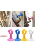Renkli Vantuzlu Geçmeli Kapı Kolu Stoper 4lü Set thumbnail 1