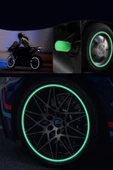 Motor Sibop Kapağı Seti 12 Adet Yeşil Renkli Jant ışığı Sibob Fosforlu Gece Parlayan thumbnail 3