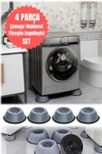 Gürültü Engelleyici ve Kaymaz Titreşim Önleyici Titreşim Engelleyici Çamaşır Makinesi Pedleri Ayak - 5