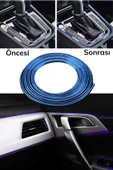 Mavi Araba Oto trim Dekorasyon Şeridi Kauçuk Elastik Kolay Kurulum 5 Metre Şerit Bant ( Lisinya ) thumbnail 3
