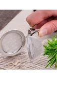 Paslanmaz Çelik Bitki Çayı Süzgeci Yeşil Çay Demleme Süzgeci - Maşalı Bitki Çayı Süzgeç thumbnail 2