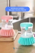 Deterjan Hazneli Bulaşık Yıkama Fırçası - Pratik Mutfak Temizlik Fırçası thumbnail 1