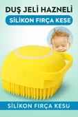 Duş Jeli Hazneli Silikon Fırça Kese Çok Amaçlı Vücut Temizleme Kesesi Banyo Lifi thumbnail 2