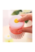 Pratik Bulaşık Banyo Fırçası Bulaşık Banyo Deterjan Hazneli Fırça thumbnail 3