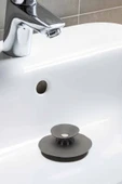 Koku Önleyici Su Tıkayıcı Beyaz Lavabo Küvet Tıkacı - Gri thumbnail 1