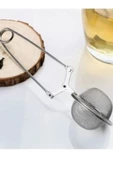 Paslanmaz Çelik Bitki Çayı ve Kahve Demleme Süzgeci Maşalı Çay Araçları ve Infuser Mesh Filtre Topu - 1