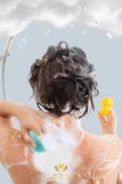 Şampuan Hazneli Silikon Peeling Duş Fırçası Yeşil - 3