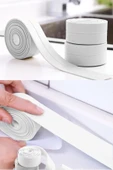 Su Sızdırmaz Geçirmez Bant 3,2 M Lavabo Küvet Tezgah Kenar Bandı Mutfak Banyo Pencere Yalıtım Bandı thumbnail 4