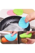 Silikon Tırtıklı Mutfak Bulaşık Yıkama Fırçası 2 Adet thumbnail 4