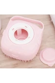 Şampuan Hazneli Kedi Köpek Silikon Duş Fırçası 11 cm Pembe - 2