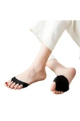 Siyah Kumaş 5 Parmağa Geçen Metatarsal Parmak Altı Koruyucu Hava Alabilen Ayak Destek Pedi thumbnail 2