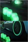 Yeşil Fosforlu Tekerlek Sibop Kapağı Seti Gece Görünürlüğünü Artıran Şık Dayanıklı Güvenli Sürüş thumbnail 6