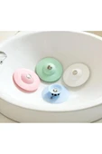 Silikon Lavabo Ve Küvet Tıkacı Süzgeç, 2 Fonksiyonlu Gider Kapatıcı Renkli thumbnail 1