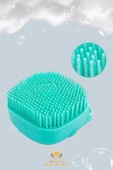 Şampuan Hazneli Silikon Peeling Duş Fırçası Yeşil - 4
