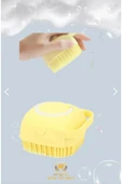 Şampuan Hazneli Silikon Peeling Duş Fırçası Sarı - 3