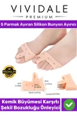 Valgus Silikon Ayak Bunyon Kemik Koruyucu Makaralı Ayak Gömleği Halluks Parmak Ayırıcı Düzenleyici thumbnail 2