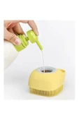 Şampuan Hazneli Silikon Peeling Duş Fırçası Banyo Duş Kesesi Sabun Jel Hazneli Masaj Fırçası - 4