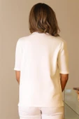 KISA KOLLU V YAKA TRİKO KADIN BLUZ  5726-2Y5 thumbnail 4