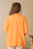 CEPLERİ PUL İŞLEMELİ ORANJ KADIN GÖMLEK  13-2Y5 thumbnail 4
