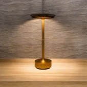 CT-8438 Toronto Gold şarjlı masa lambası aydınlatma dokunmatik dimmer 3 farkli renk ayari ışık lamba ofis çalışma - 3