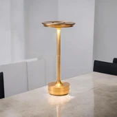 CT-8438 Toronto Gold şarjlı masa lambası aydınlatma dokunmatik dimmer 3 farkli renk ayari ışık lamba ofis çalışma - 6