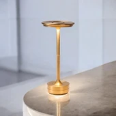 CT-8438 Toronto Gold şarjlı masa lambası aydınlatma dokunmatik dimmer 3 farkli renk ayari ışık lamba ofis çalışma - 5