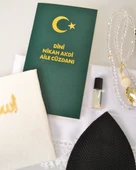 Dini Nikah Seti – Kurdeleli Özel Kutu | Dini Nikah Defteri, Kadife Yasin, Gelin Başörtüsü, Kristal Tesbih, Gül Suyu, Takke, Esans thumbnail 5