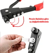 Perçin Tabancası Ergonomik Saplı Dayanıklı Metal Gövde 24 cm Profesyonel El Aleti thumbnail 5
