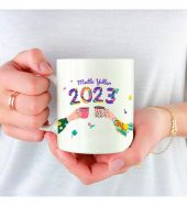 Kişiye Özel 2023 Temalı Fotoğraf Baskılı Porselen Kupa Bardak HC2030 - 3