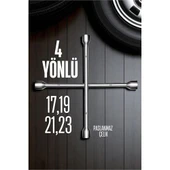 Modacar Bijon Anahtarı 4 Uçlu Çelik  Bijon Anahtarı - 1