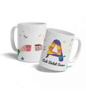 Kişiye Özel Renkli İsim ve Harf Baskılı Kupa - 2