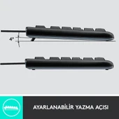 Logitech MK120 USB Kablolu Tam Boyutlu Türkçe Klavye Mouse Seti - Siyah thumbnail 6