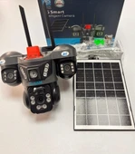 O-Kam 7070 9MP Lens 3 Kamera UltraHD 4G Solar Akıllı Güvenlik Kamerası - 9