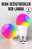 Renk Değiştirebilen RGB Işıklı Led Ampul A+Enerji 15 Watt Led Işık thumbnail 1