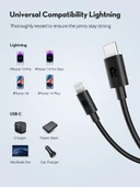 RAVPOWER Type-C to Lightning Cable 1m TPE Black RP-CB1016 - 3