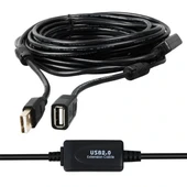 Powermaster Pm-11955 Usb 2.0 Siyah Chipset 10 Metre Usb Uzatma Kablosu - 1