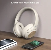 Lenovo Lecoo ES208 Krem Kulak Üstü Bluetooth Kulaklık - 5