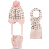 Kitti 4-8 Yaş Kız Çocuk Atkı Bere Eldiven 3'lü Takım thumbnail 2