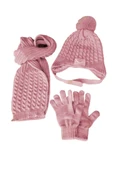 Kitti 4-8 Yaş Kız Çocuk Atkı Bere Eldiven 3'lü Takım thumbnail 4