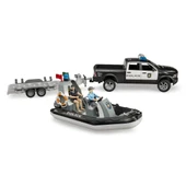 Bruder Ram 2500 Polis Aracı,Römork,Zodyak, 2 Figür ve Aksesuarlar thumbnail 4