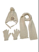 Kitti 1-4 Yaş Erkek Bebek & Çocuk Atkı Bere Eldiven 3'lü Takım thumbnail 1