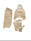 Kitti 4-8 Yaş Kız Çocuk Atkı Bere Eldiven 3'lü Takım thumbnail 3