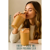 Modacar Inox Çelik Kahve Bardağı - 350 ml  SUS304 Çelik Termos Profesyonel LATTE - 1