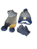 Kitti 4-8 Yaş Erkek Çocuk Atkı Bere Eldiven 3'lü Takım thumbnail 5