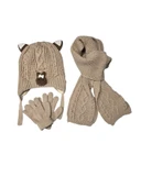 Kitti 1-4 Yaş Kız Bebek & Çocuk  Atkı Bere Eldiven 3'lü Takım thumbnail 4