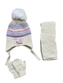 Kitti 0-18 Ay Kız Bebek Atkı Bere Eldiven 3'lü Takım thumbnail 3