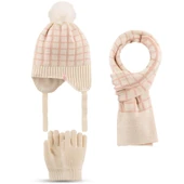 Kitti 4-8 Yaş Kız Çocuk Atkı Bere Eldiven 3'lü Takım thumbnail 1