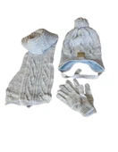 Kitti 4-8 Yaş Erkek Çocuk Atkı Bere Eldiven 3'lü Takım thumbnail 2