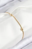 316L Çelik Topcuk Model Gold Renk Kadın Bileklik - TJ-BB7845 - 1